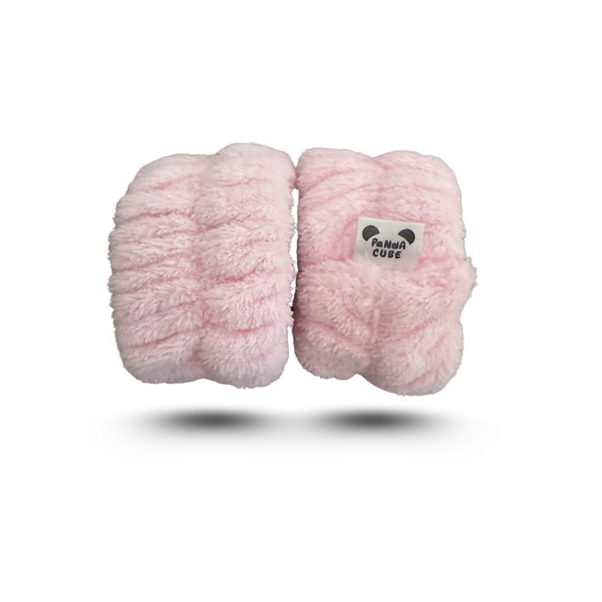 3 Pink Panda Cube Ice Face Roller with Three Wrist Towel Band