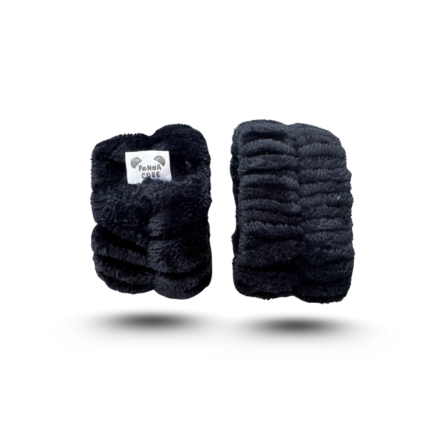 3 Black Panda Cube Ice Face Roller with Three Wrist Towel Band