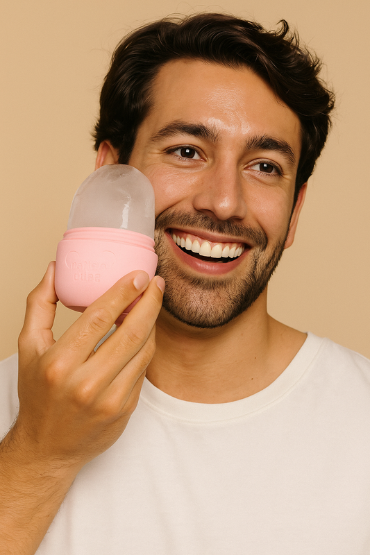 3 Pink Panda Cube Ice Face Roller with Three Wrist Towel Band