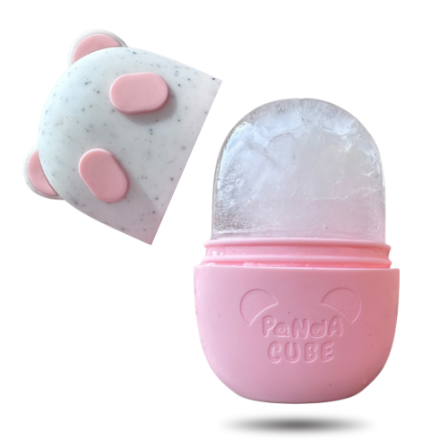 His and Her Panda Cube Ice Face Roller with Two Wrist Towel Band