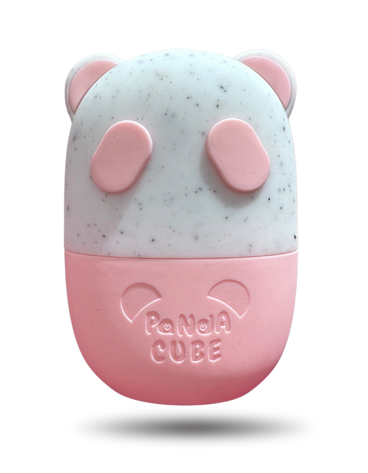 Pink Panda Cube Ice Face Roller with Wrist Towel Band