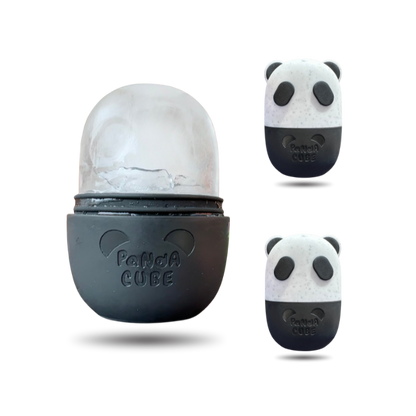 3 Black Panda Cube Ice Face Roller with Three Wrist Towel Band